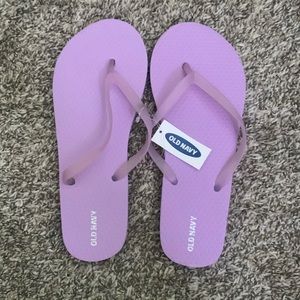 Purple old navy flip flops🍉